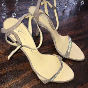 GIUSEPPE ZANOTTI SUEDE W SILVER RHINESTONE